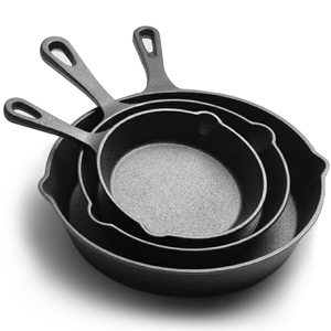 Modern Kitchen Cast Iron Non-Stick Skillet 14/16/20cm Frying Pot for Induction Cooking Metal Cookware for Breakfast Egg Pancakes