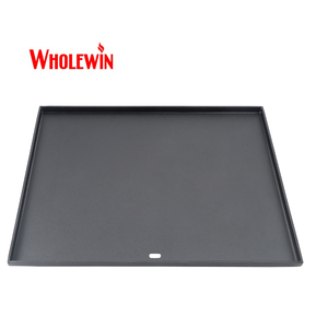 Flat Top Square Cast Iron Griddle For Summit Grills Compatible Carbon Steel Grill Pan For Induction Cooking
