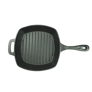 Heavy Duty Cast Iron Skillet with Helper Handle OEM Custom Logo All Stovetops Compatible Cast Iron Skillet for Steak and BBQ