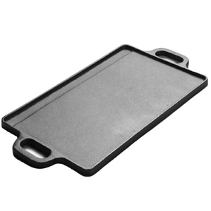 High Quality Sand Casting Bbq Grill Griddle Pan Pot Cookware Set Cast Iron