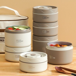 Portable Thermal Lunch Box for Adults Insulated 410/304 Food Jar with Carry Bag