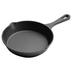 Pre-seasoned Cast Iron Skillet Set Non-stick Frying Pan with Dual Spouts Heavy Duty Cast Iron Cookware for Kitchen Camping